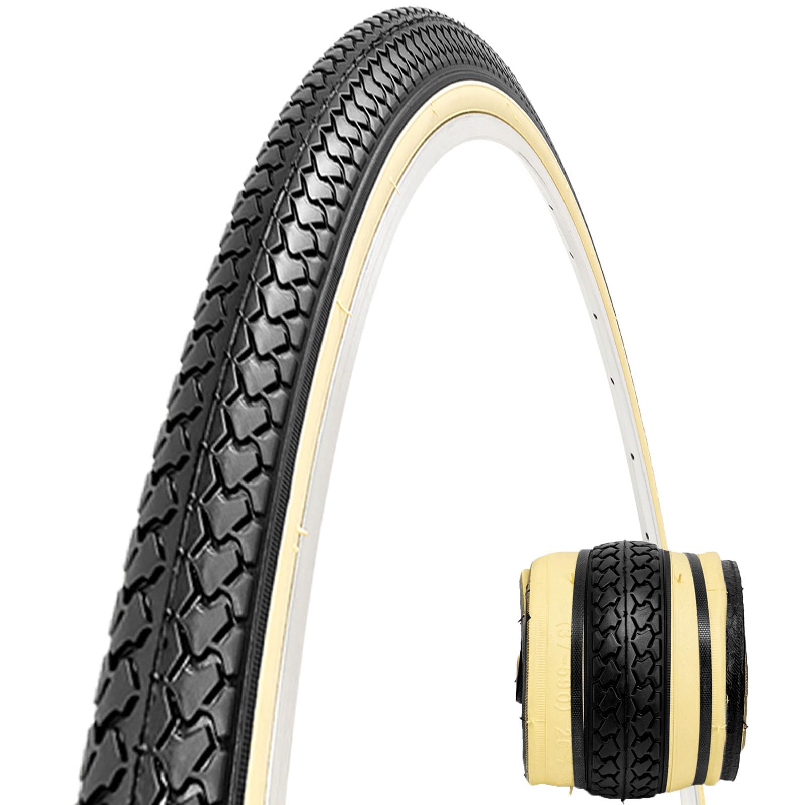 商談中PayPay 防犯登録込 ママチャリ　タイヤ新品　26インチ　変速 自転車 タイヤ 26インチ 26x1-3/8 黒 ブラック ママチャリ シティ
